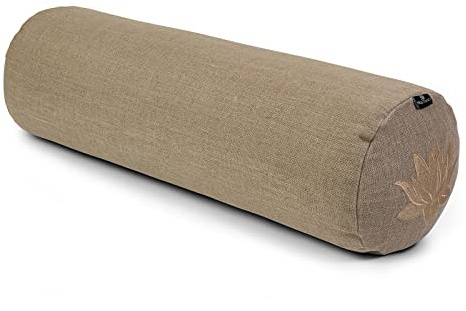 Yoga Studio Ekologisk bovete hampa lotusstöd – 23 cm x 61 cm, bomullsstöd meditationskudde med YKK-dragkedja