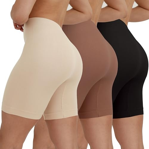 INNERSY Trosor, korta leggings, coola cykelbyxor, sommar, hög midja, kalsonger, 3-pack