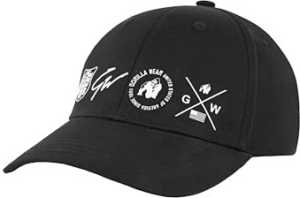 Gorilla Wear Weston Cap Bodybuilding Streetwear Gym Kappe schwarz Unisex verstellbar