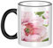 Personalisierte rosa Pfingstrosen-Kaffeetasse – bunte Tasse, perfekt für Zuhause, Büro und Esszimmer