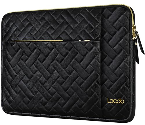 Lacdo Laptoptasche Schutzhülle für 14 Zoll ASUS Lenovo Acer HP Chromebook, Lenovo IdeaPad 14, 14 Zoll Acer Swift 3, Huawei MateBook D 14, HP Pavilion 14, ASUS VivoBook 14, Elegantes Schwarz