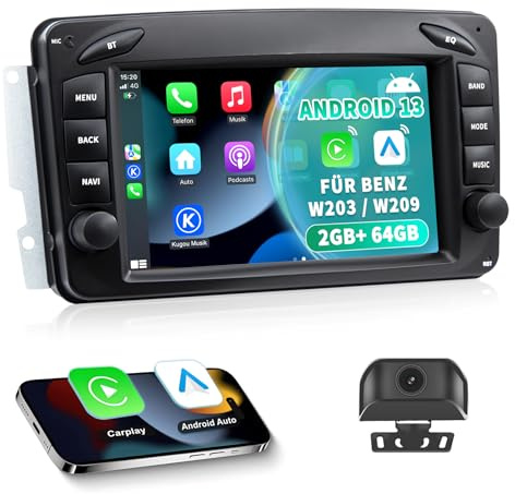 Android Radio Coche para Mercedes Clase C W203/Clase G W463/CLK W209
