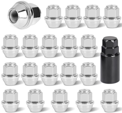 EFUTURETIME 20 x Dadi Ruota M12 x 1,5 Dado Ruote Conico 60° Compatibile con Ford Originali - Argento