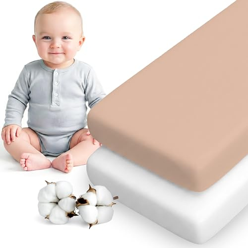 Dreamzie Set Med 2 Dra-På-Lakan För Samsovning 55x90 cm – OEKO-TEX Certifierad Bomull – För Sidosäng & Liten Spjälsäng – Passar 55x90 cm Madrasser – Rosa/Vit