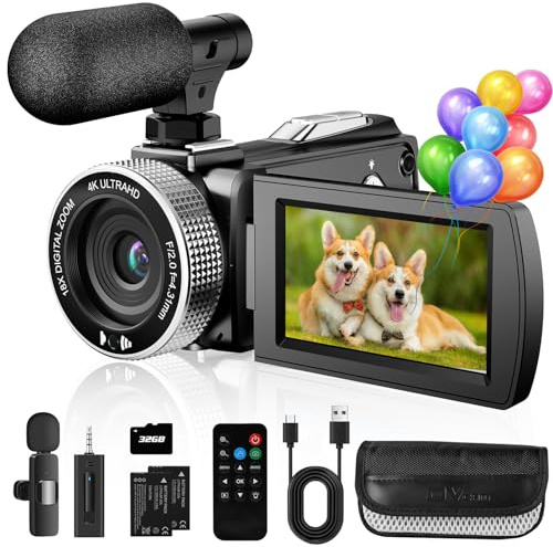Rumyums 4K 60FPS Video Camera Camcorder, 48MP UHD YouTube Vlogging Camera