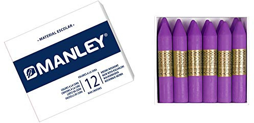 Manley mnc04577 – Pack di 12 pastelli a cera, colore: viola chiaro