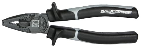 SW-Stahl 40460SB Kombizange RX 180 mm I Universalzange Stahllegierung I Zange mit Schneide und Brennerloch Titan beschichtete I 2 Komponenten Griff ergonomisch I Multifunktionszange