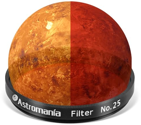 Astromania 5,1 cm color/planetario filtro per telescopio – # 25 rosso