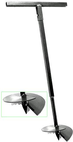 250 mm Erdbohrer Handerdbohrer Erdlochbohrer Pflanzbohrer Pfahlbohrer Lochspaten Erdlochausheber Pfostenbohrer