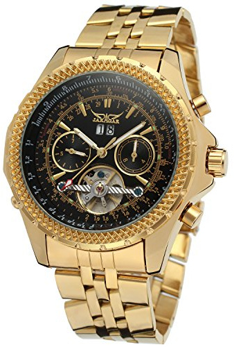 FORSINING Men's Automatic-self-wind Tourbillon Brass Bracelet Watch JAG070M4G1