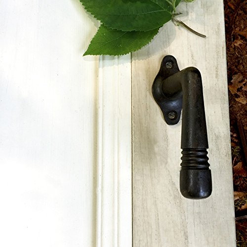 Antikas - manilla antigua ventana - mango ventana - manilla de hierro ventana - manilla con cera - herraje ventana - asa ventana