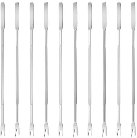 HEMOTON 10 Stück Meeresfrüchte Gabeln Picks Edelstahl Meeresfrüchtegabeln Hummergabeln Krabben und Hummer Picking Meeresfrüchte Werkzeuge für Schalentiere, Krabbenbein,Obst, Dessert, Nüsse