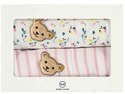 Steiff Baby-Mädchen Mullwindel 2er Pack, Cloud Dancer, One Size