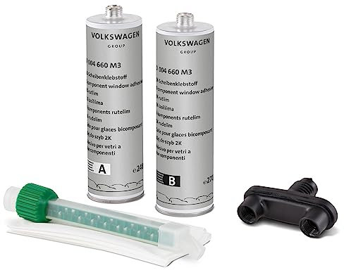 Volkswagen D004660M3 Scheibenklebstoff 2K-Kleber Statikmischer Klebstoff, 4-teiliges Set