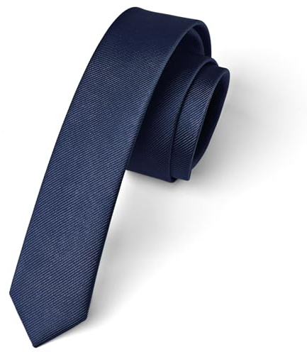 Enlision Corbatas de Hombre Modernas Corbata Azul Marino Delgada de Color Liso Originales Corbata de Boda Fiesta Business 4 cm
