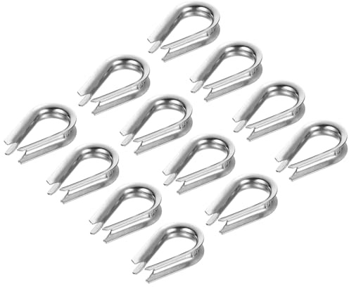 PATIKIL M5 Stainless Steel Thimble, 30 Pack Wire Rope Thimbles for 3/16 Diameter Wire Rope Cable Rigging