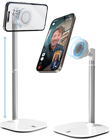 COOPER MagStand - Supporto per iPhone Regolabile per Scrivania Magnetico | Magsafe Stand per iPhone 17 (Pro Max) 16/15/14/13/12, Porta Cellulare da Tavolo, Supporto Telefono