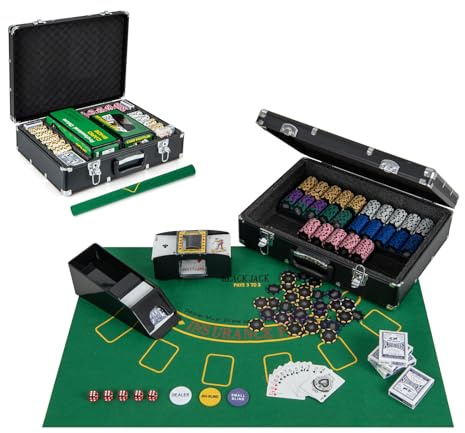 COSTWAY Mallette de Poker en Aluminium avec 600 Jetons & Mélangeur & Distributeur de Cartes, Coffret de Poker avec 6 Jeux de Cartes & 5 Dés et 3 Dealer pour Casino Fête Voyage