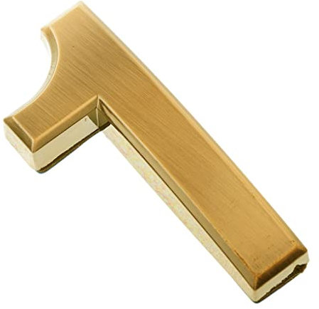 Colcolo Placa Numérica Adhesiva para Puertas de Casa en Dorado Brillante, Número 1, Individual
