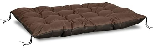 KingGarden Pallet Cushion for Euro Pallet Sofa, Waterproof PVC Codura Seat Cushion Cover, Indoor, Outdoor, 120 cm x 80 cm (Brown)