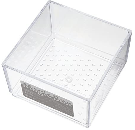 BELLIFFY Organizer Trasparente Per Cosmetici Scatola Stoccaggio Versatile Divisori Per Per Gioielli e Accessori Piccola Resistente