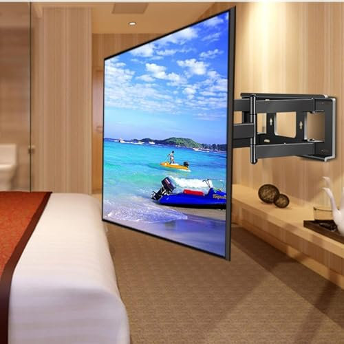 Supporto da parete per TV regolabile – per TV LCD da 70 – 120 pollici, staffa per montaggio a parete con due girevoli, inclinazione articolata a 6 bracci, Max Vesa 1000 x 600 mm, può contenere fino a