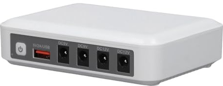 Mini UPS Power Supply 6000mAH DC 5V 9V 12V USV Ausgabe unterbrechungsfreie Stromversorgung für Guards Alarm System Router UPS Backup Netzteil Modem Sicherheitskamera (EU Stecker)