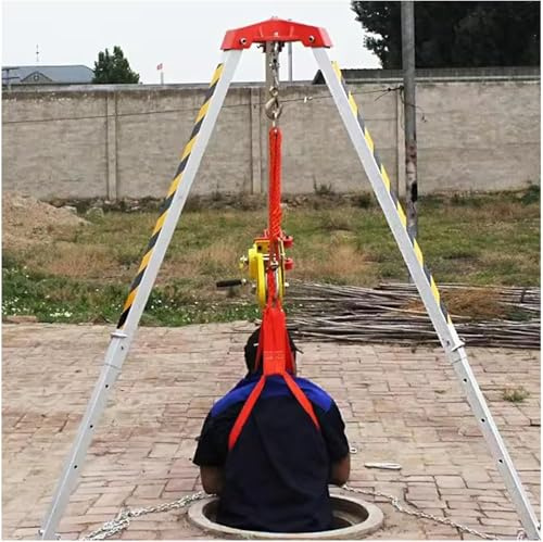 Treppiede di salvataggio per spazi ristretti, attrezzatura di sollevamento con gambe retrattili, sistema di salvataggio pozzo profondo, staffa di protezione anticaduta e attrezzatura di salvataggio