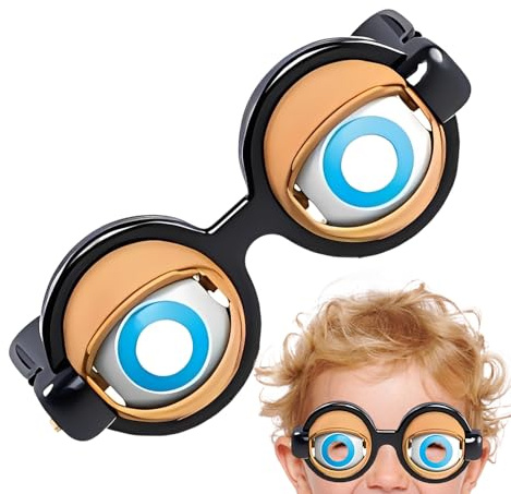 Generisch Occhiali folli per bambini – scherzi con effetto occhiolino per occhiali, accessorio per spettacoli – per uomini, bambini, ragazze, adolescenti, adulti, spettacoli