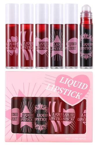 Maquillage Brillant à Lèvres - Vernis à Lèvres, 6 Couleurs Roller Ball Maquillage Hydratant et Nourrissant pour le Visage | Kit de beauté cosmétique pour femmes et filles, Kit de voyage, week-end, sor