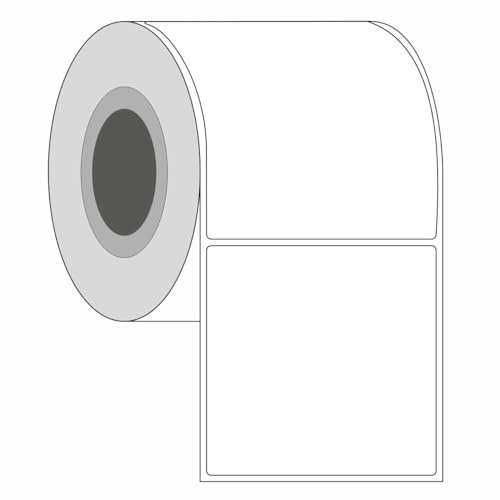 500 Etiquetas Térmicas Adhesivas 100 x 100 mm Núcleo 40 mm, Diámetro Exterior 95 mm – Resistentes al Agua y Rayones – para Impresoras Térmicas y Envíos