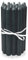 LUMELY dänische Premium Stabkerzen Schwarz, 12er Pack, Höhe 18cm, Ø 2,2cm, Brenndauer ca. 8 Stunden, zylindrische Leuchterkerzen, Deko Kerzen Set, Kerzen Skandinavisch