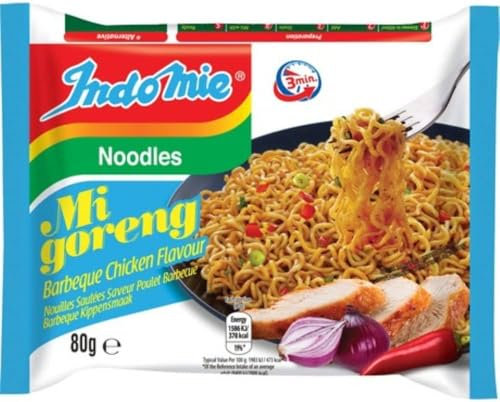 Mi Goreng BBQ Chicken Instant Noodles - 80g (Pack of 20) | Flavorful & Quick Meal Solution | Ready in Minutes | Versatile Use | Authentic Taste | Convenient & Quick