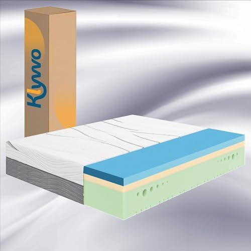 Kaltschaummatratze & Memory Foam Matratze 180x200, Höhe 20 cm, H3/H4 Doppelseitige Härte, atmungsaktiv, 7-Zonen-Technik zur Druckentlastung, ideal für alle Schlafpositionen, 100-Nächte-Testschlaf