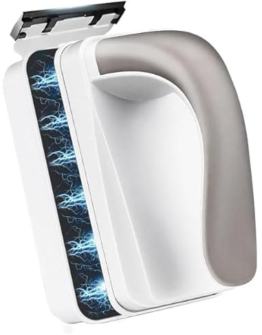 2-in-1 Aquarium Magnetic Fish Tank Cleaner with Removable Scraper, Floating Algae Killer for Fresh & Saltwater (up to 6 mm Glass Thickness), Magnetic Window Cleaner for Aquarium & Double Glazing