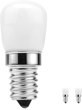 RTQAZWSXE, Paquete de 2 bombillas LED for frigorífico AC220V E14 3W bombilla de maíz for frigorífico SMD2835 luces LED for lámpara(Cold White)