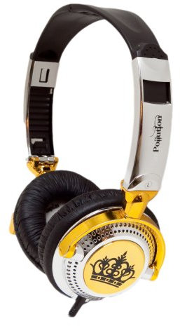 Ifrogz EarPollution Nerve Pipe Casque fermé pour mp3 / iPod Crown (Chrome/Or)