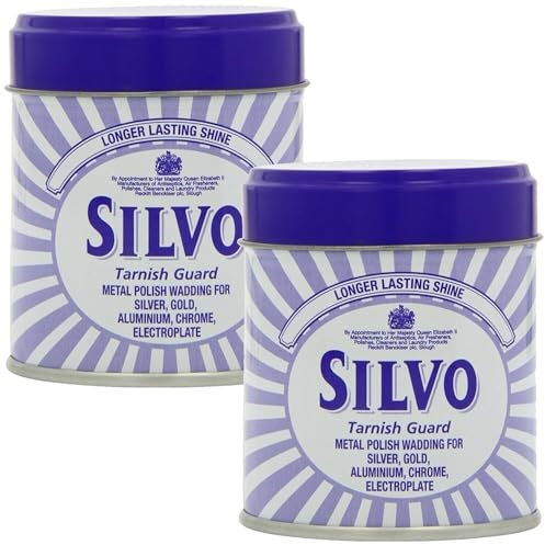 Silvo Wadding x 2 – Metal Polish for Silver, Gold, Aluminium, Chrome, Electroplate