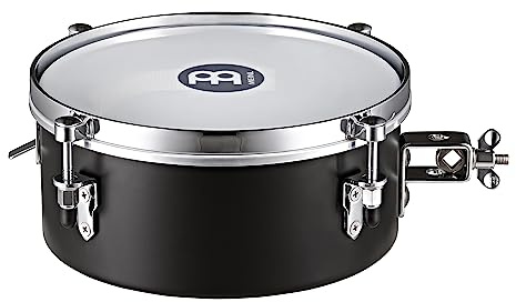 Meinl Percussion Drummer Snare Timbales - Drum with 8-inch Diameter - With Snare and Mount - Steel, Black (MDST8BK)