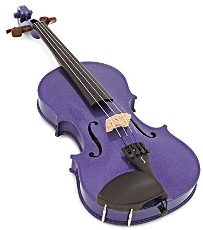 Stentor Harlequin Violin Outfit 3/4 Size, Violin for Intermediates with P&H Fibreglass Bow, Lightweight Case, Colourful String Instrument 1401CPU, Purple