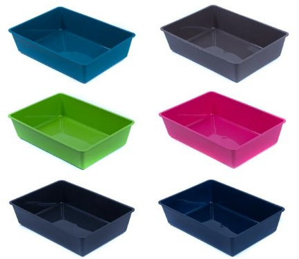 Katzentoilette Schalentoilette Katzenklo 37-57 cm XXL Sonderpreis (eckig, 50 cm)