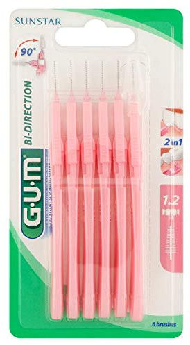 Sunstar GUM tvådirection interdentalborstar 1,2 mm, 6 stycken