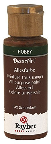 Rayher Peinture acrylique tous usages, plus légère fl. 59 ml chocolat, 38000542