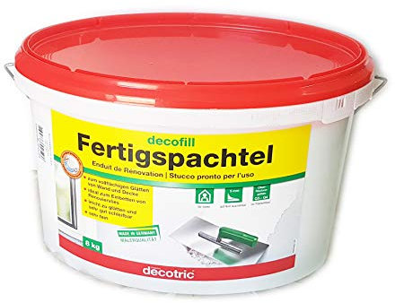 Decotric Fertigspachtel 15 kg, Acryl, Paste, grau (gray), Eimer, 1.5E+4 gramm, Metallverbindungen, Bauwerkstoff, Mörtel