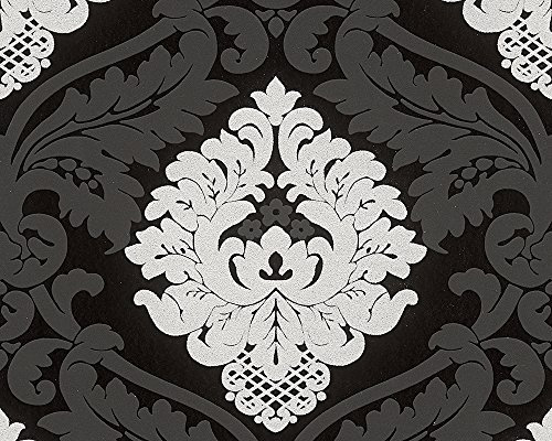 A.S. Création Papier peint intissé Bling Bling noir blanc 10,05 m x 0,53 m 313959