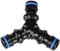 Cellfast Raccord en T Ergo™ pour Le raccordement de Trois extrémités de tuyaux d'arrosage, UNI FIT, 1/2,3/4,5/8, 53-205