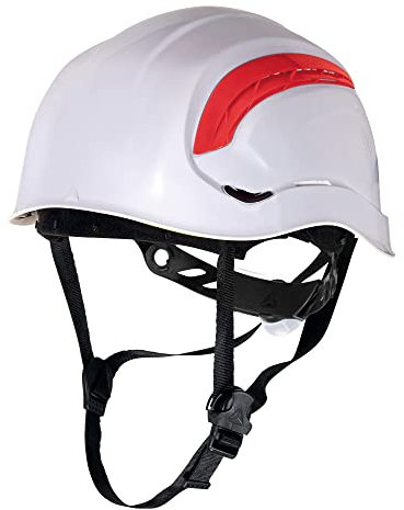 Deltaplus GRAWIBCFL Belüfteter Bauhelm - Bergsteigerhelm-Stil, Weiß, Größe Einstellbar