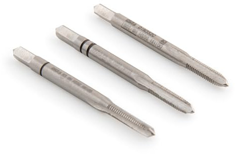 GSR PROFI Gewindebohrer M2,5 Satz HSSG 3 teilig | Handgewindebohrer Set | Gewindeschneider M2,5 | Miniatur Gewindeschneider | Modellbau