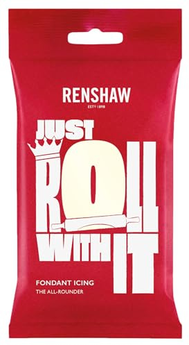 Renshaw Ivory Ready to Roll Fondant Icing, 1 kg (Pack of 1) | Vibrant Icing for Cakes, Vegetarian & Vegan Friendly, Versatile for Cakes, Available in 20+ Colours, Improved Vanilla Flavour