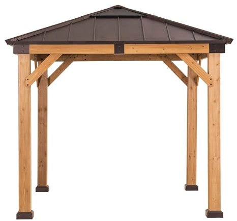 Zedernholz Gazebo RAPI - 273cm x 273cm Braun